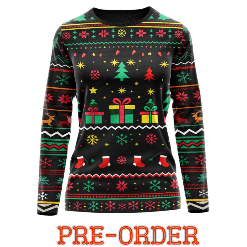 REdbEAR Sports Womens '25 Festive Xmas Technical Activewear Top