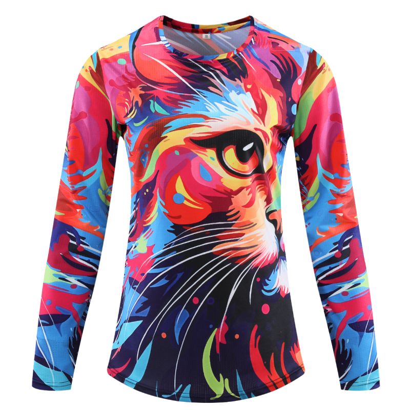 REdbEAR Sports Women's Long Sleeve Feline Funk Running Top