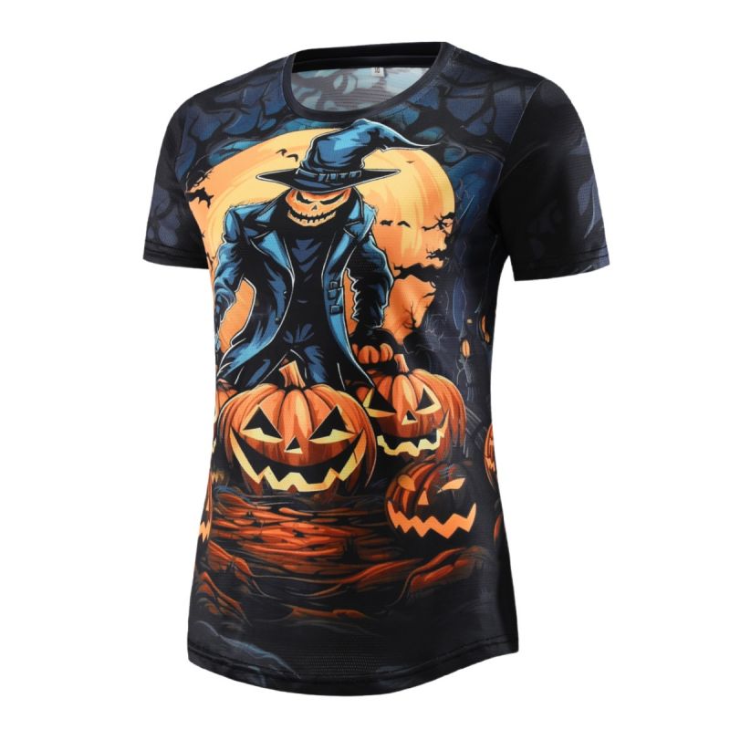 REdbEAR Sports Women's Short Sleeve Halloween Running Technical Top