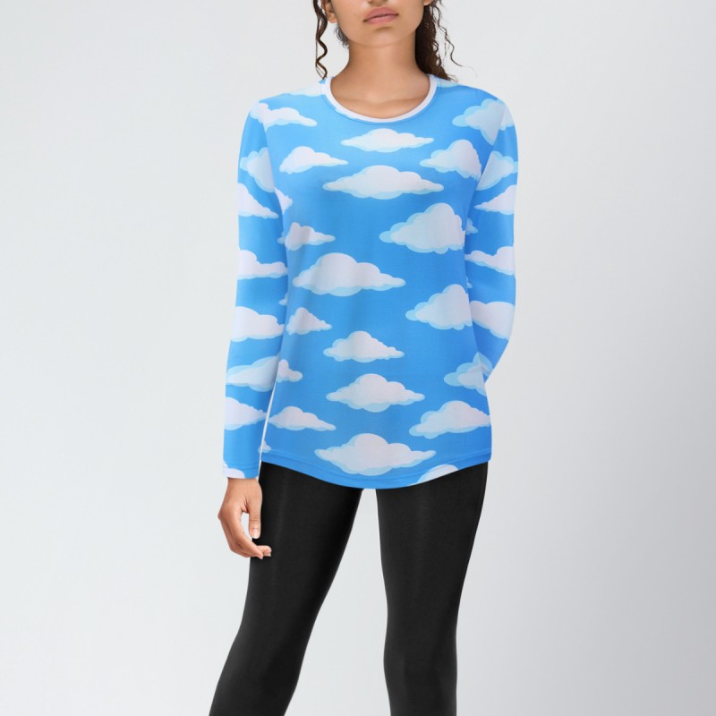 Redbear Sports Cloud Print Womens Long Sleeve