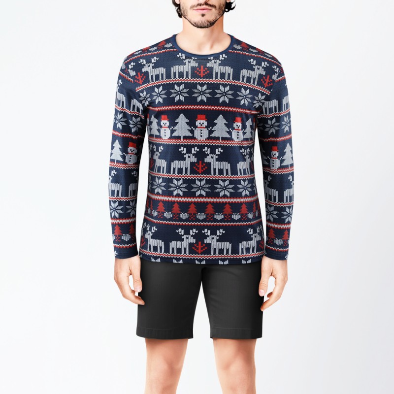 REdbEAR Sports Men's Long Sleeve Christm