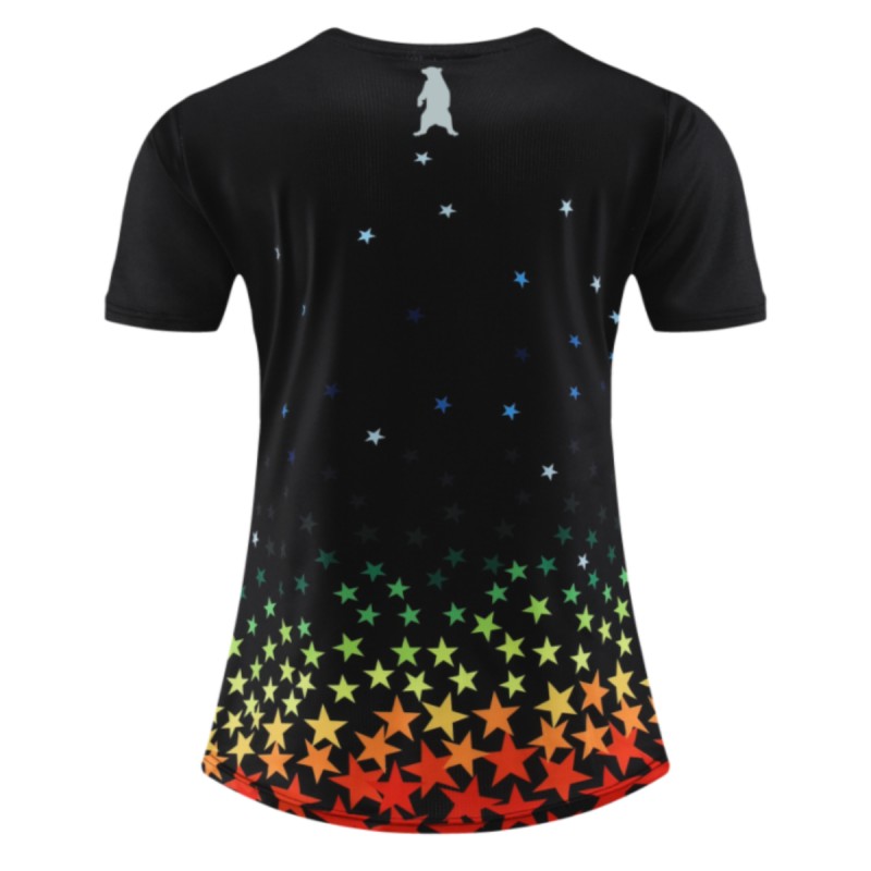 Womens Gradient Star Print Short-Sleeve Worko