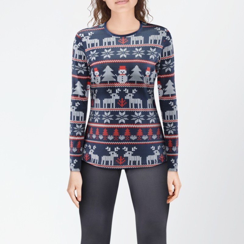 REdbEAR Sports Womens Long Sleeve Christmas R