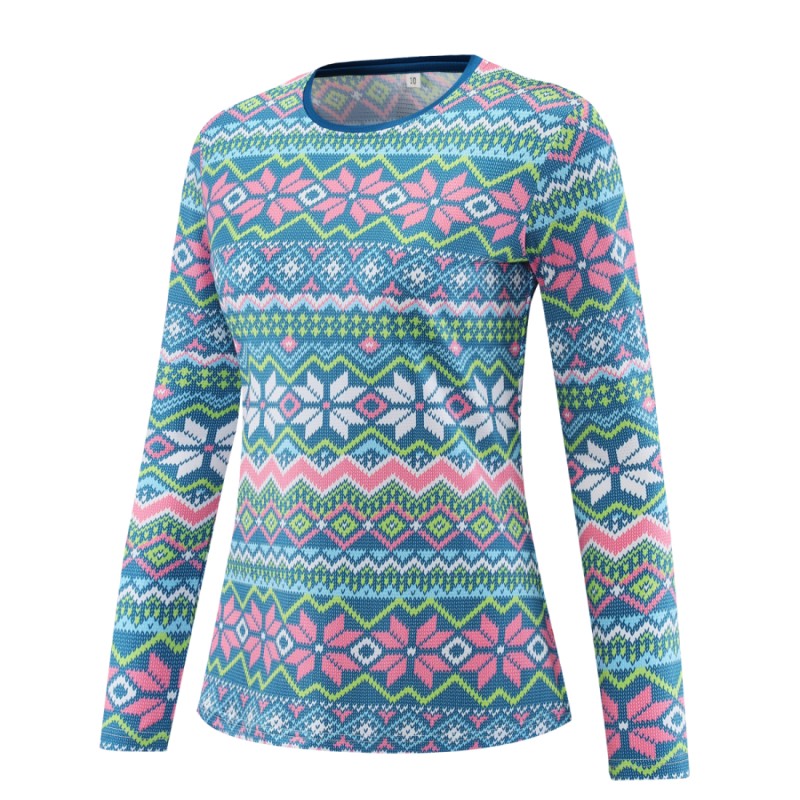 redbear sports womens long sleeve colourful winter running top 