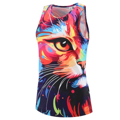 REdbEAR Sports Women's Feline Funk Running Fitness Tank Top