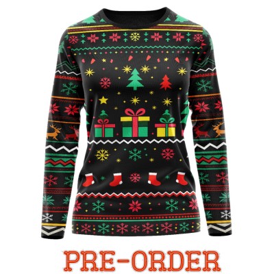 REdbEAR Sports Womens '25 Festive Xmas Technical Activewear Top
