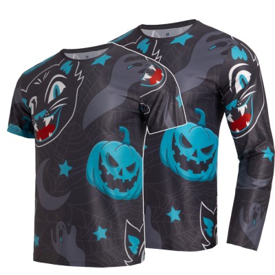 REdbEAR Sports Mens Web Of Horrors Halloween Tech Activewear Top